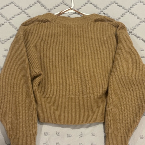 Garage Tan Ribbed Cardigan - Picture 3 of 3